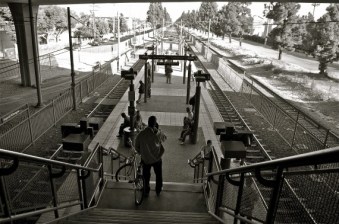 The Rosa Parks Station in Watts, looking toward Long Beach. Sahra Sulaiman/Streetsblog L.A.