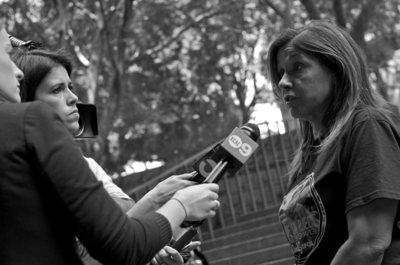 Carmen Tellez, mother of hit-and-run victim Andy Garcia, tells local news outlets she is disappointed with the outcome of the sentencing hearing for Wendy Villegas. Sahra Sulaiman/LA Streetsblog