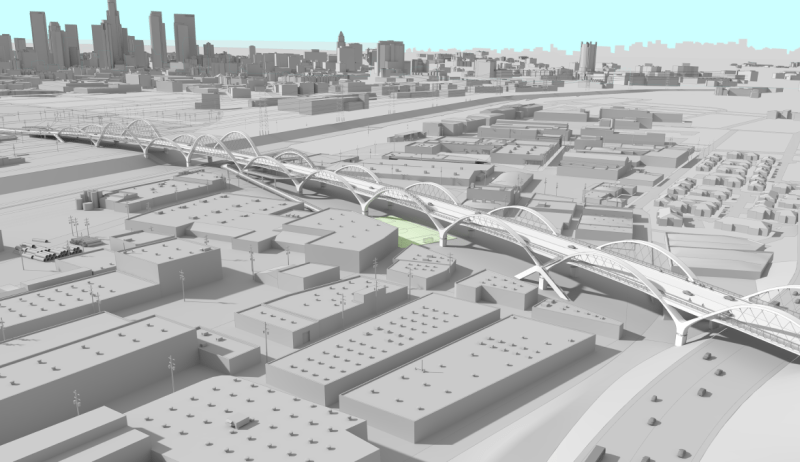 The new bridge appears to make space for cars, bicyclists, and pedestrians. Source: 6th Street Viaduct Replacement Project