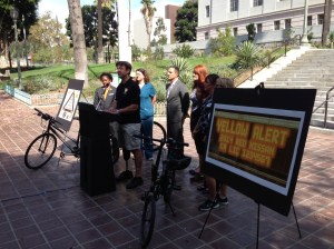 Damian Kevitt speaking in 2015. Photo: Joe Linton/Streetsblog L.A.
