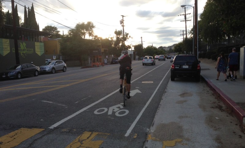 Silver Lake's Rowena Avenue. Photo by Joe Linton/Streetsblog L.A.