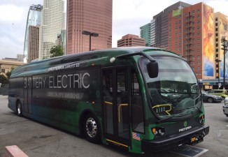 Metro plans to transition to a fully electric bus fleet by 2030. Photo of electric bus by Joe Linton/Streetsblog L.A.