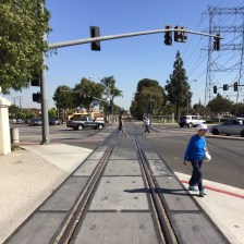 West Santa Ana Branch right-of-way in Paramount. Photo by Joe Linton/Streetsblog L.A.
