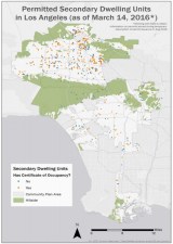 Map of permitted accessory dwelling units in the city of Los Angeles. Image via Department of City Planning [PDF]