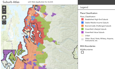 Only a small portion of the Seattle region is considered "urban" in a new report by the Urban Land Institute. Image via RCLCo