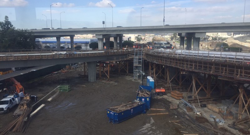 The Crenshaw/LAX construction budget is one of several rail items before the Metro board this month. Photo: Joe Linton/Streetsblog L.A.