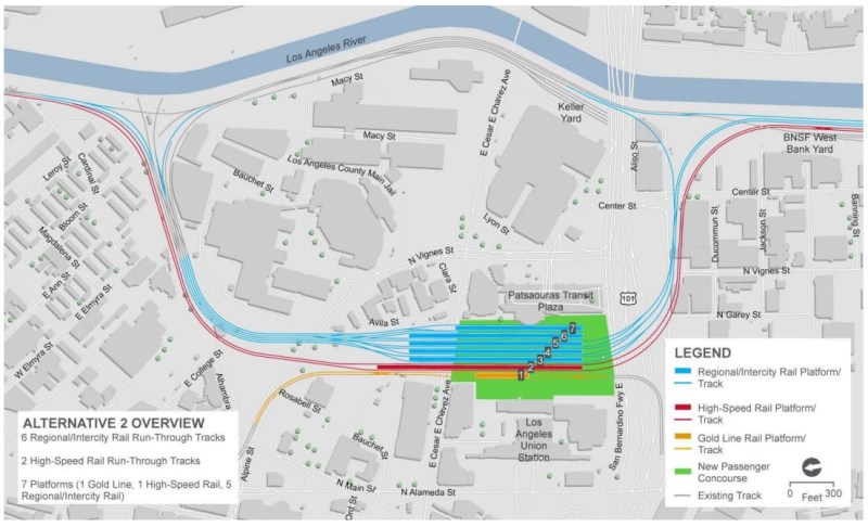 Today the Metro board approved funding to further design the planned Union Station "Link US" run-through tracks. Image via Metro staff report