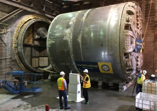 Harriet the Tunnel Boring Machine ready to retire. All photos by Joe Linton/Streetsblog L.A.