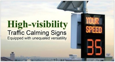 LADOT is installing speed feedback signage. Image via Fortel Traffic, Inc. website