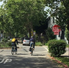 A.B. 1103 would allow bikes to legally proceed through a stop sign without stopping when it is safe to do so. Photo: Melanie Curry/Streetsblog