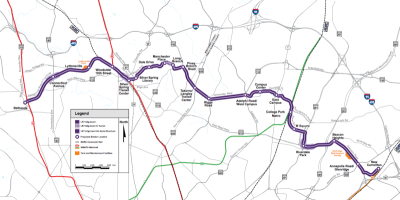 The stalling of federal judge Richard Leon threatens Maryland's Purple Line light rail, which would connect to the Washington Metro at four locations, plus Amtrak and MARC commuter rail. Image: Maryland MTA