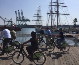 Metro Bike Share opened at the Port of L.A. this morning. Photos by Joe Linton/Streetsblog L.A.