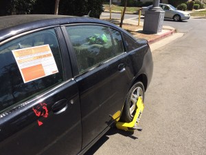 Smart boot on car in Koreatown today. Photos by Joe Linton/Streetsblog L.A.