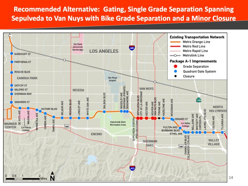 Metro's map of planned Orange Line improvements