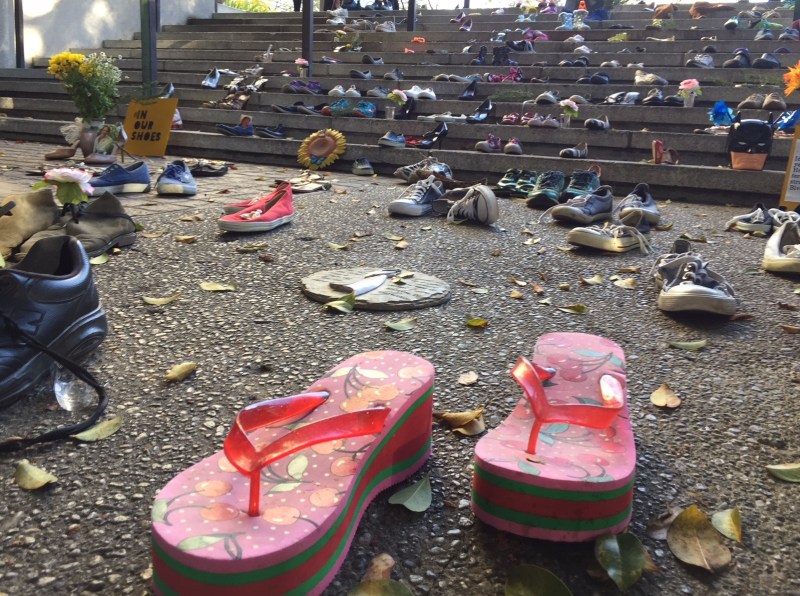 In Our Shoes installation remembers victims of traffic violence. All photos by Joe Linton