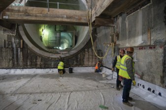 The Yerba Buena Station Box of the Central Subway. A tour of the construction was part of the "Focus on the Future" conference. Photo: SFMTA