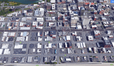 Can tax incentives help fill in Spokane's parking craters? Photo: Google Maps