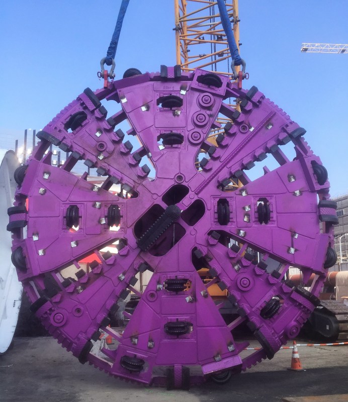 Cutterhead of Elsie, one of Metro's Tunnel Boring Machines extending the Purple Line. All photos: Joe Linton/Streetsblog L.A.