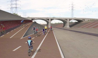 Metro is planning to close the L.A. River bike/walk path gap through DTLA. Earlier DTLA path concept by Linear City, wHY Architecture, Geosyntec