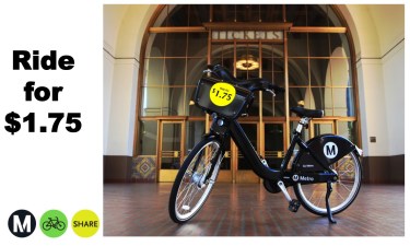 Metro's new bike-share pricing went into effect this week. Image via Metro