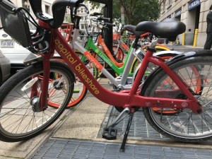 In addition to publicly-operated Capital Bikeshare, there are now four bike-share start-ups in DC (not pictured: Jump). Photo: Greater Greater Washington