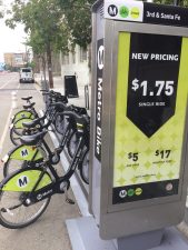 Metro Bike Share docks in downtown L.A. Photo: Joe Linton/Streetsblog L.A.