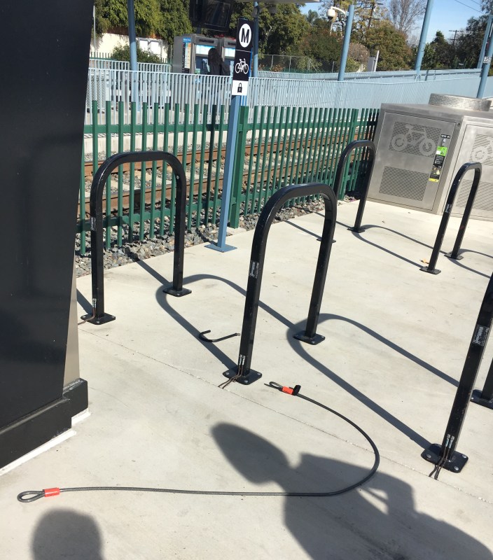 A very sad moment for many cyclists: finding one's locked bike has been stolen. Photos by Jonathan Weiss