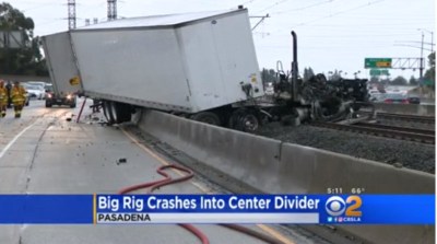 Metro voted to fund next steps to fix the unsafe freeway conditions that result in crashes repeatedly shutting down the Gold Line. Photo via CBS
