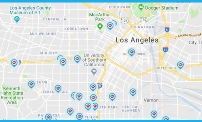 Screenshot of LeaseUp website, described as "Zillow for affordable supportive housing"