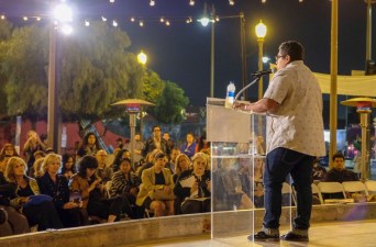 Jaci Cortez speaking at Everyone In: Stories from the Frontline. All photos courtesy Everyone In