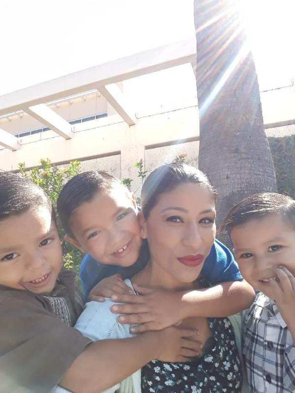Rose Gutiérrez and three of her sons (the other is 23 and living on his own) slept in a Safe Parking L.A. lot