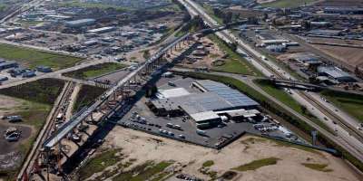 High-speed rail under construction in South Fresno. Photo: CaHSRA