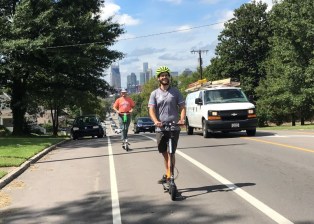 Bike Walk Nashville actually held a class instructing people on how to scoot safely. Photo: Bike Walk Nashville