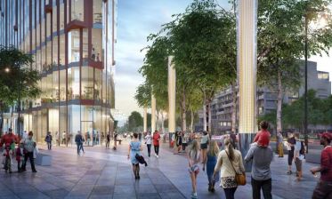 The proposal for Kenmore Square.   (Image: Studio Gang Architects, Reed Hilderbrand, and Speck & Associates.)