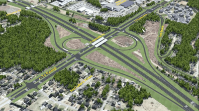 The proposed “Complete 540” highway through the southern suburbs of Raleigh would divide neighborhoods and encourage sprawl. Image: North Carolina Dept. of Transportation