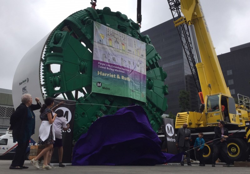 Metro unveiled its latest Tunnel Boring Machine names and artwork today. Photos by Joe Linton/Streetsblog L.A.