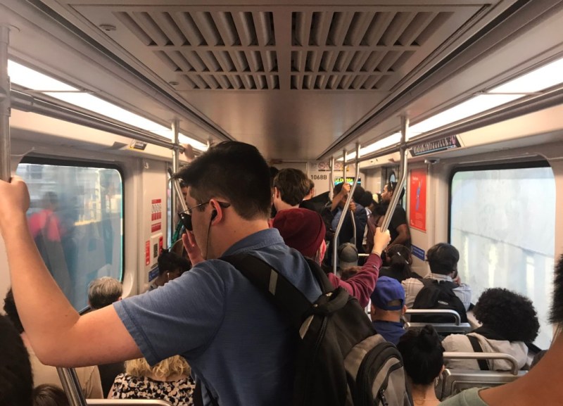 Recent crowded Expo Line train - via Tony Scudellari @tvmxsup Twitter