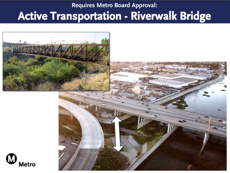 Metro's proposed Verdugo Wash bridge - via Metro presentation