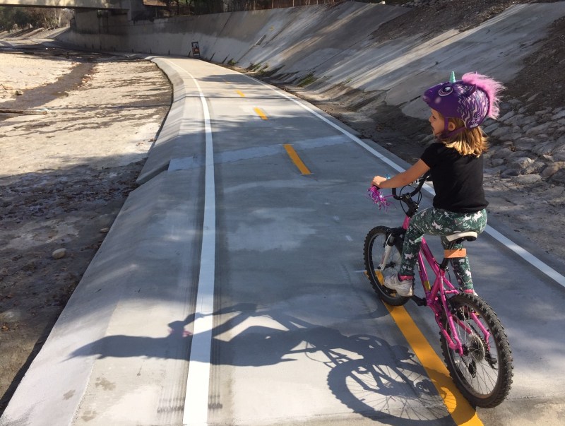 The Arroyo Seco bike-walk path is repaired and open for use. Photos by Joe Linton/Streetsblog L.A.