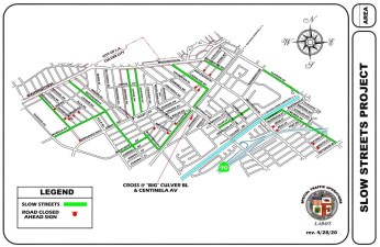 Del Rey "slow streets" map - via Twitter