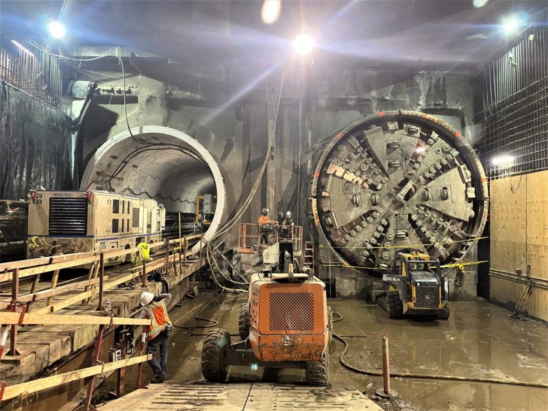 Purple Line Extension section 1 tunnel machine - photo via Metro