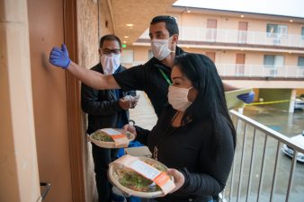 Meal delivery is one service of Project Roomkey. Photo: LAHSA