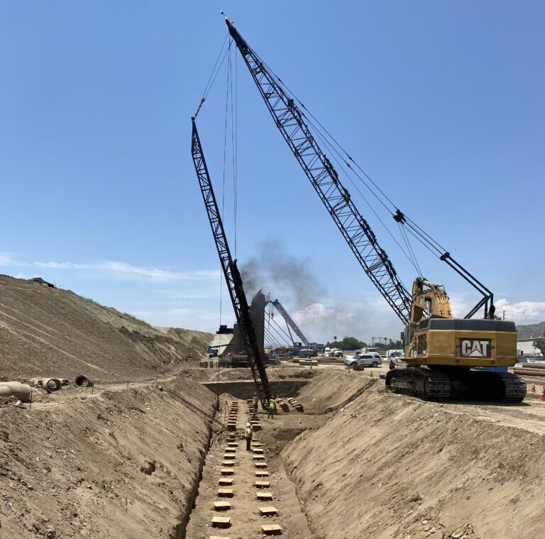 2020 Caltrans/Metro 5 Freeway construction in Burbank. Photo via Caltrans