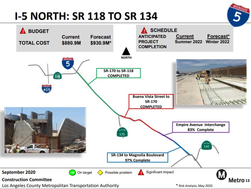 Metro's September 2020 I-5 North construction status report
