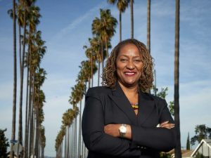 Assuming her current lead holds, equity advocate Holly Mitchell will be the newest County Supervisor - which means she also serves on the Metro board. Photo via Mitchell