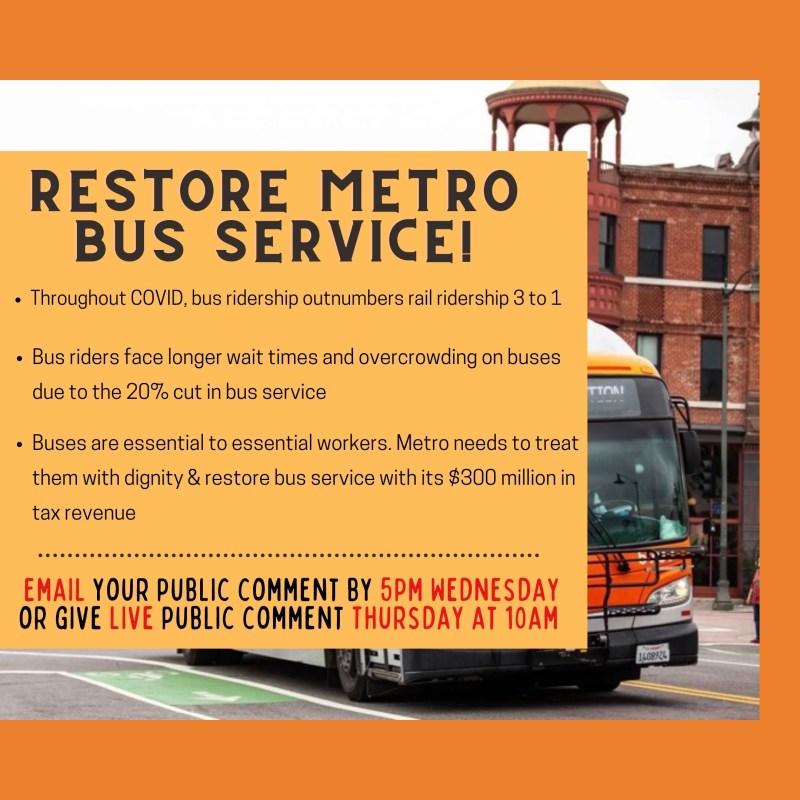 Transit advocates rallied and the Metro board restored some transit service