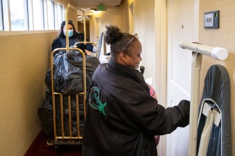 Move in day for one participant in Project Roomkey. Image via L.A. County.
