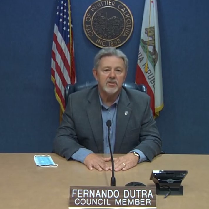 Whittier City Councilmember and now Metro boardmember Fernando Dutra - via City of Whittier YouTube