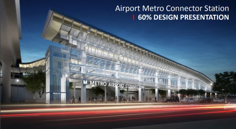 Airport Metro Connector rendering - via Metro Presentation