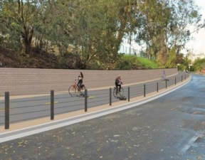 LADOT rendering of Northvale Gap Expo Line bike/walk path